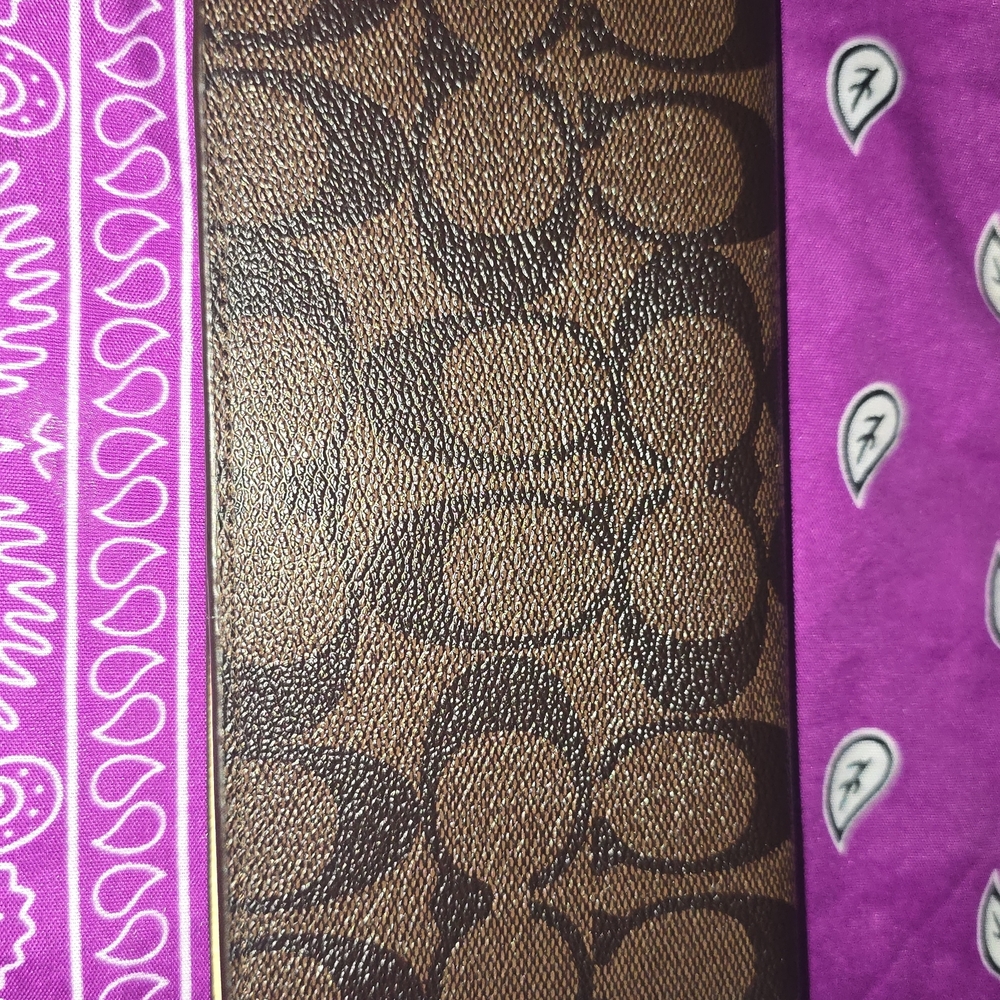 Brown Coach Monogram Wallet